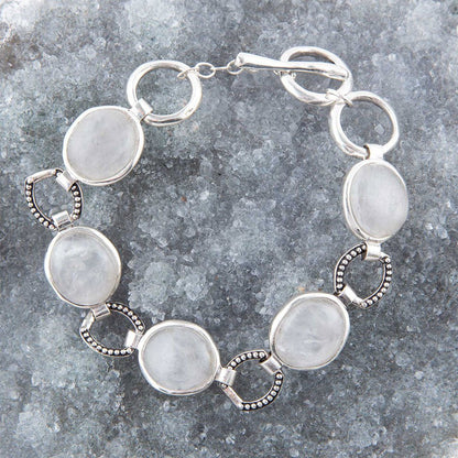 Splender Grey Quartz Sterling Link Bracelet Barse Jewelry
