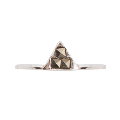 Stackable Marcasite and Sterling Silver Pyramid Ring Barse Jewelry