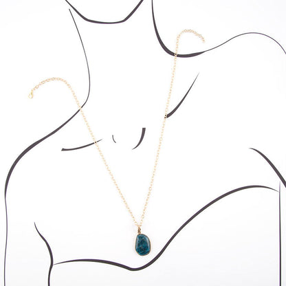 Statement Apatite Pendant Necklace Barse Jewelry