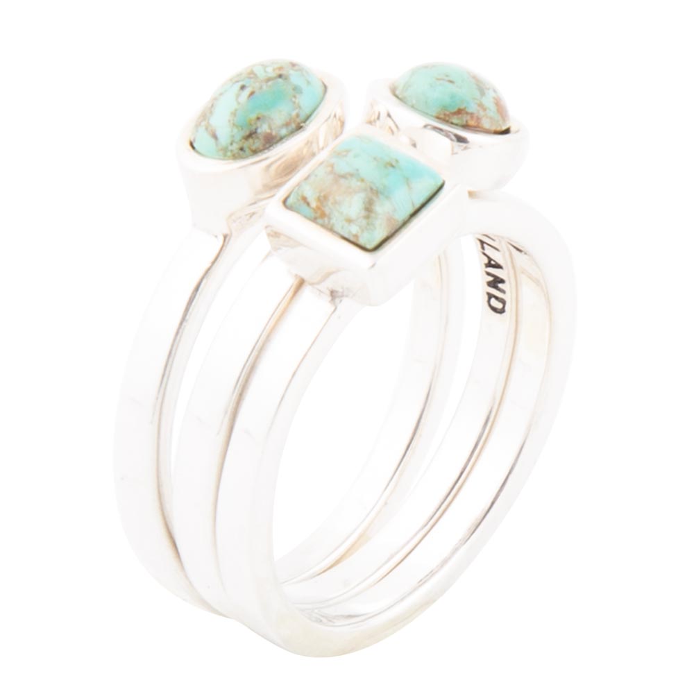 Sterling Silver Blue Turquoise Stackable Ring Barse Jewelry
