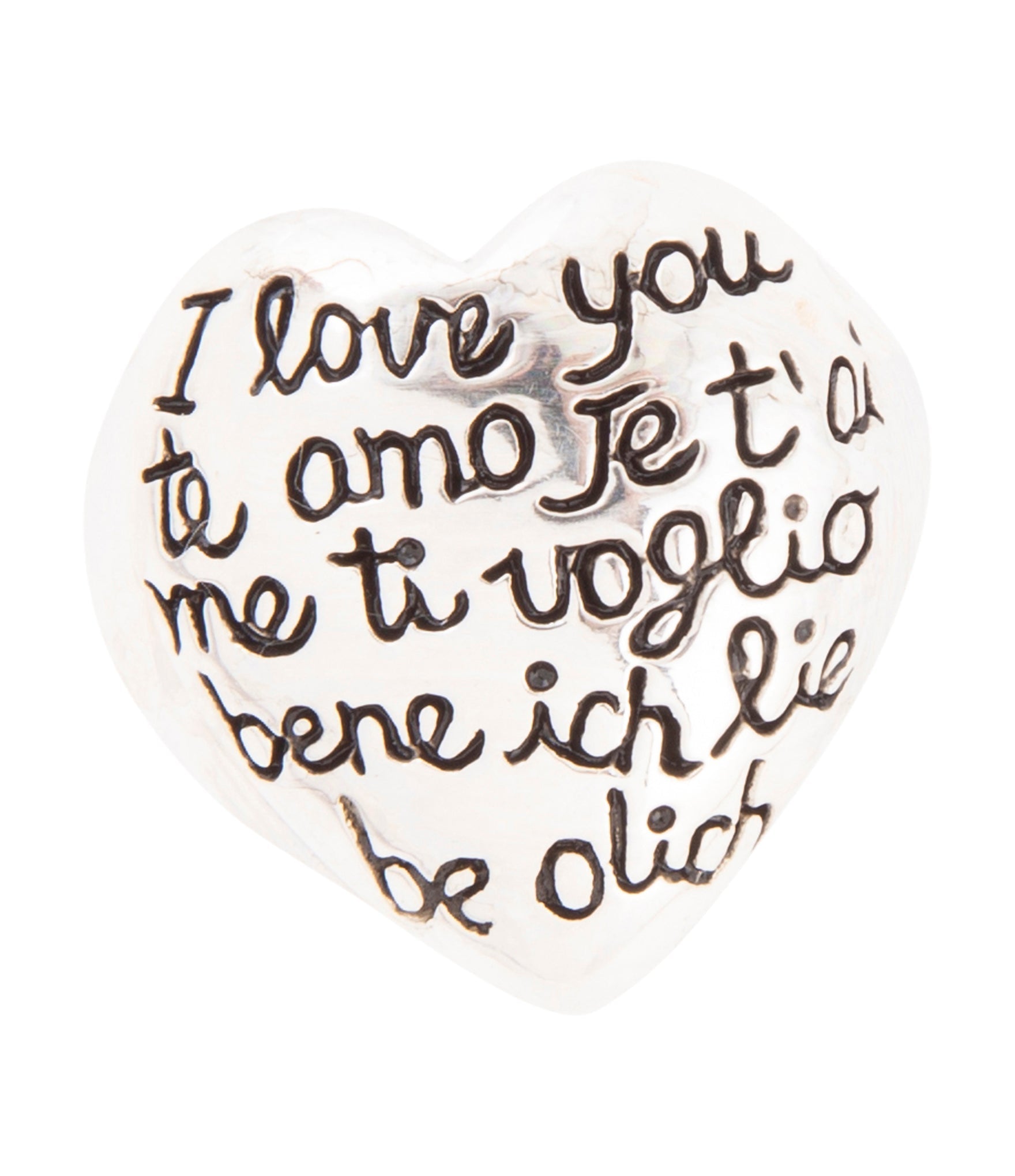 Sterling Silver Engraved Heart Statement Ring Barse Jewelry