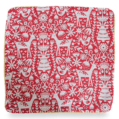 Set of 2 White Deer in the Woods Christmas Throw Cushion Pillow Covers BestPysanky