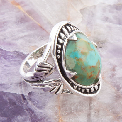 Sweet Dreams Faceted Blue Turquoise and Sterling Silver Ring Barse Jewelry