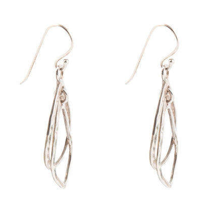 Swirled Sterling Silver Drop Earrings Barse Jewelry
