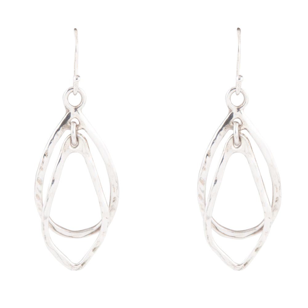 Swirled Sterling Silver Drop Earrings Barse Jewelry