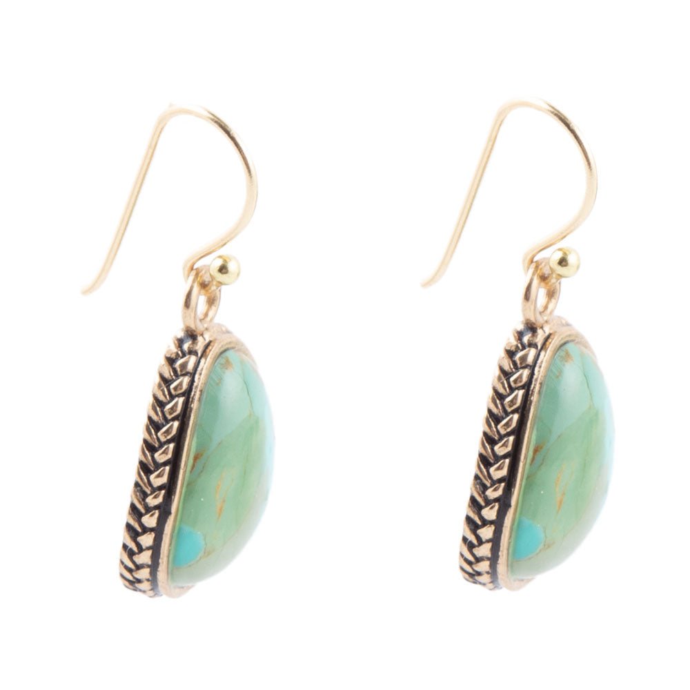 Teardrop Turquoise Drop Earrings Barse Jewelry