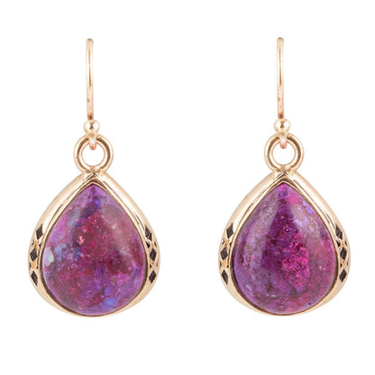 The Perfect Drop of Purple Turquoise Earrings Barse Jewelry