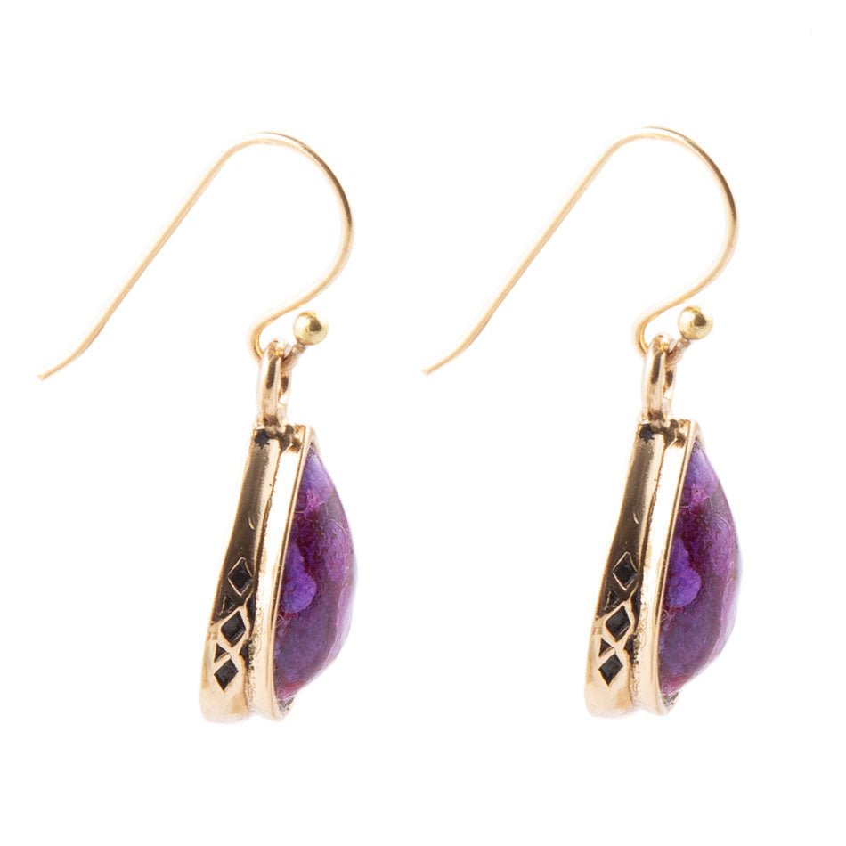 The Perfect Drop of Purple Turquoise Earrings Barse Jewelry