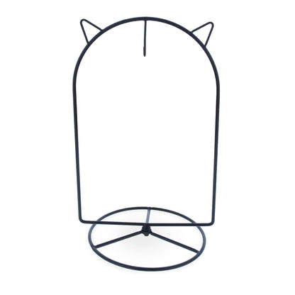 Black Cat Hanging Photo Picture Frame and Metal Ornament Stand 9.25 Inches