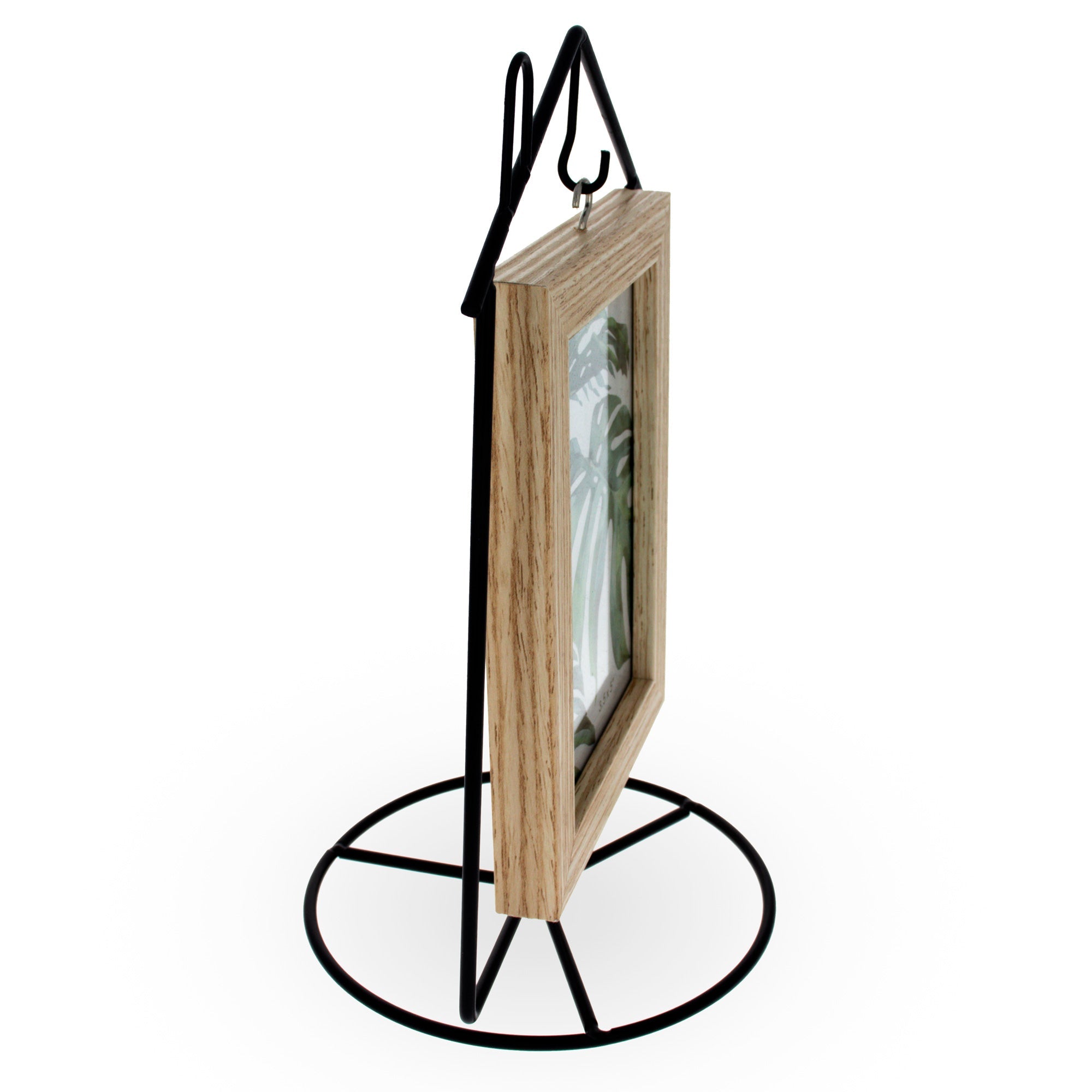 Black House-Shaped Hanging Photo Picture Frame and Metal Ornament Stand 8.7 Inches BestPysanky