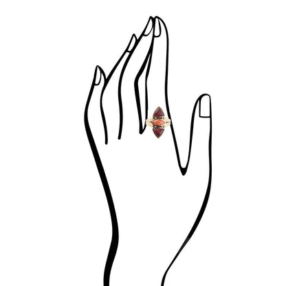 Tri-Stone Bordeaux Quartz Ring Barse Jewelry