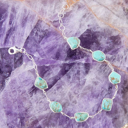 Turquoise and Sterling Silver Line Bracelet Barse Jewelry