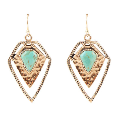 Turquoise Shield Earrings Barse Jewelry