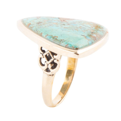 Turquoise Triangle Ring Barse Jewelry