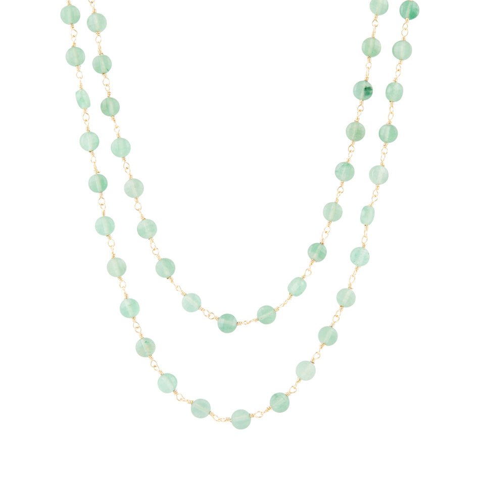 Two Row Green Aventurine Necklace Barse Jewelry