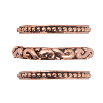 Understated Copper Stack Ring Barse Jewelry