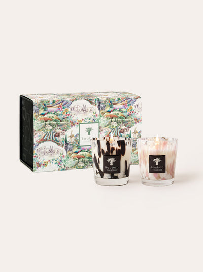Baobab Collection - Black & White Pearls Candle Duo