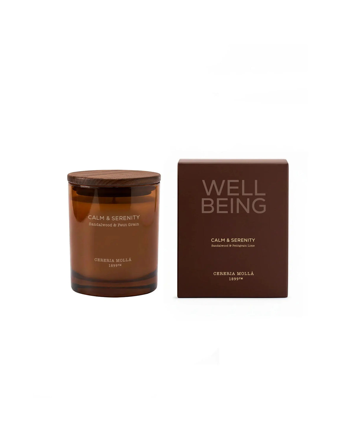 Cereria Molla - Wellbeing Sandalwood & Petitgrain Lime Candle — packaging