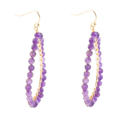 Victoria Amethyst Loop Earrings Barse Jewelry