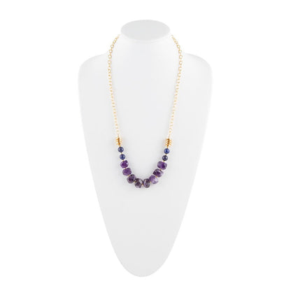 Viola Purple Quartz Long Necklace Barse Jewelry