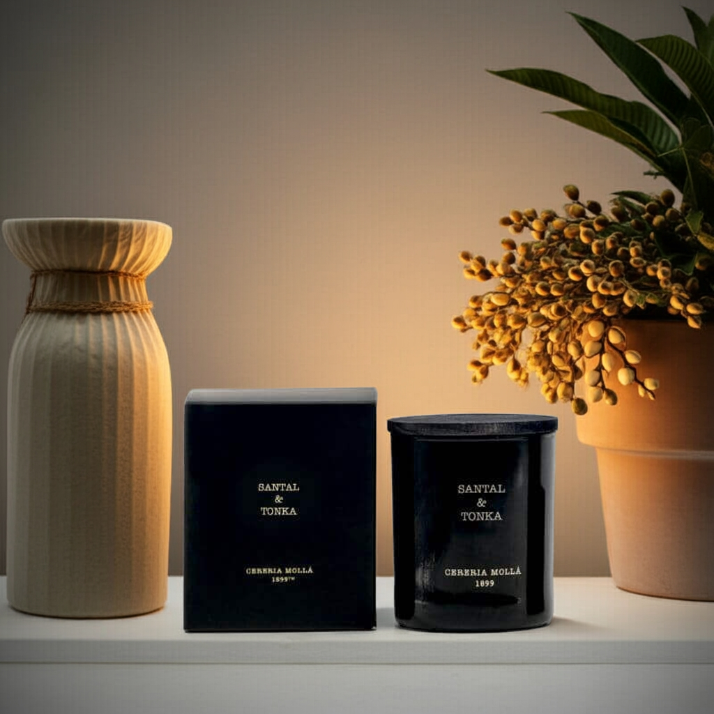 Cereria Molla - Santal & Tonka Black Premium Candle - 8 oz / 230 g - Coastous