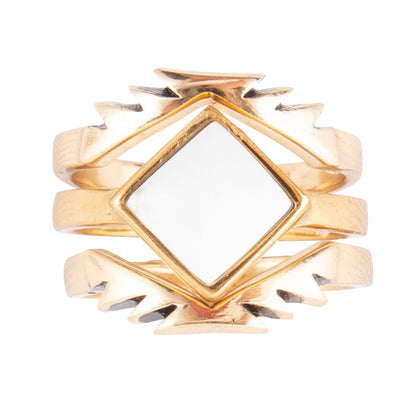 White Jasper Aztec Ring Barse Jewelry