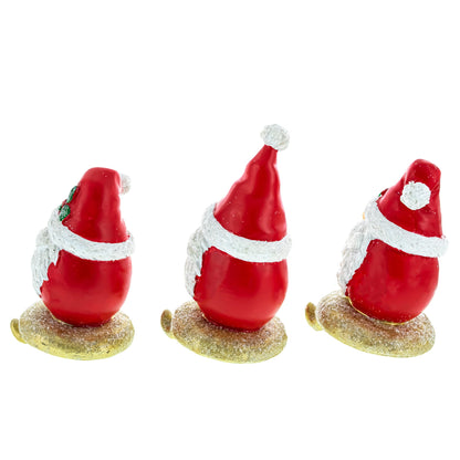 Set of 3 Santa Gnome Stocking Holders Hangers – Festive Christmas Mantel Decor