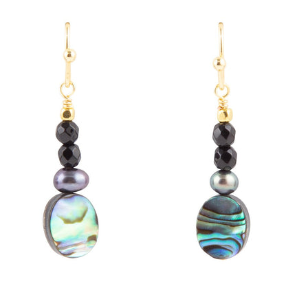 Xavier Abalone Onyx Earrings Barse Jewelry