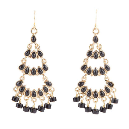 Xavier Black Onyx Chandelier Earrings Barse Jewelry