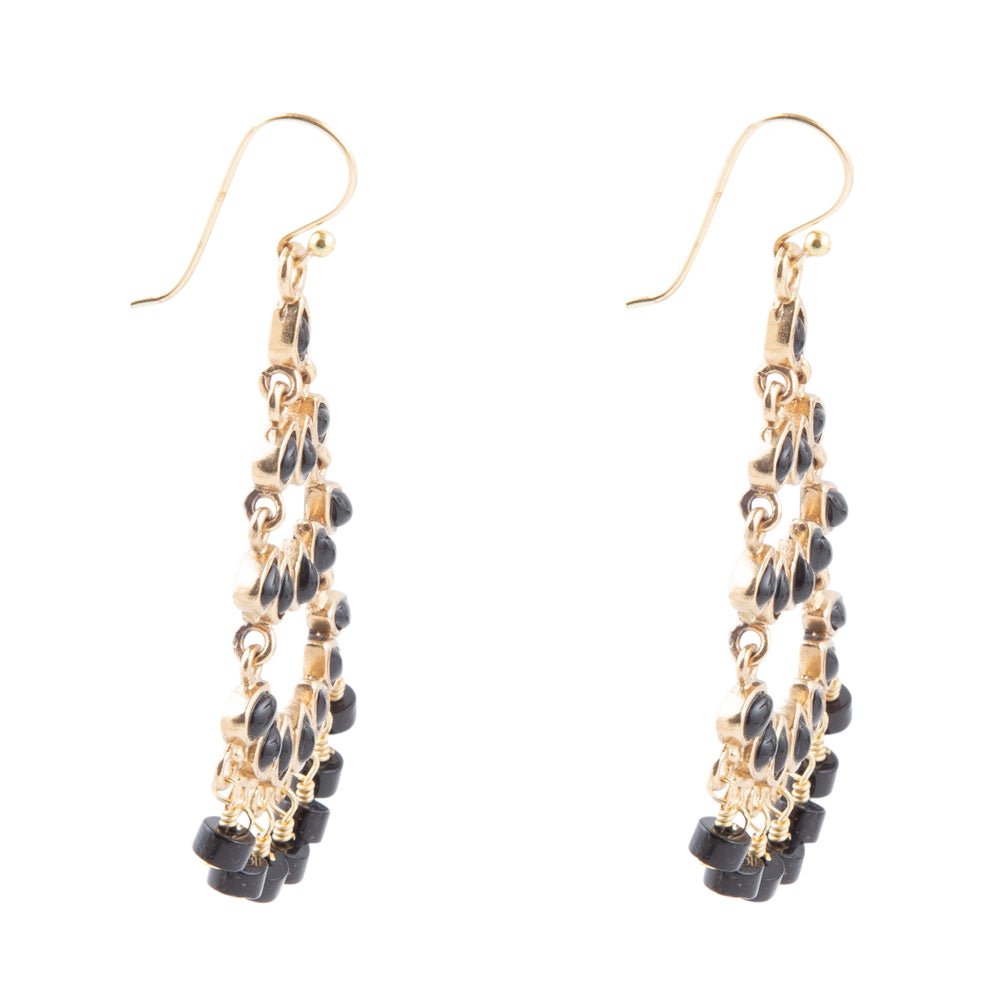 Xavier Black Onyx Chandelier Earrings Barse Jewelry