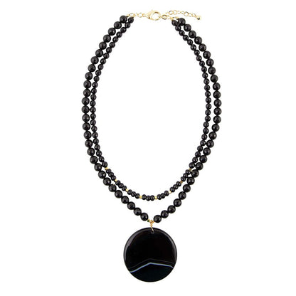 Xavier Black Onyx Pendant Necklace Barse Jewelry