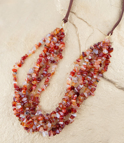 Xavier Carnelian Multi-Strand Necklace Barse Jewelry