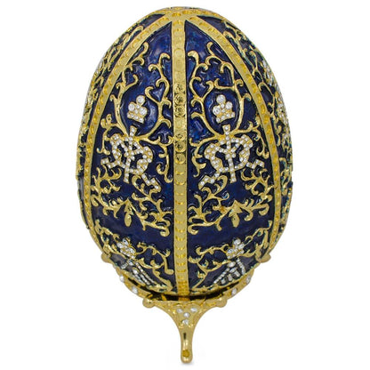 1895 Twelve Monograms Royal Imperial Metal Easter Egg BestPysanky