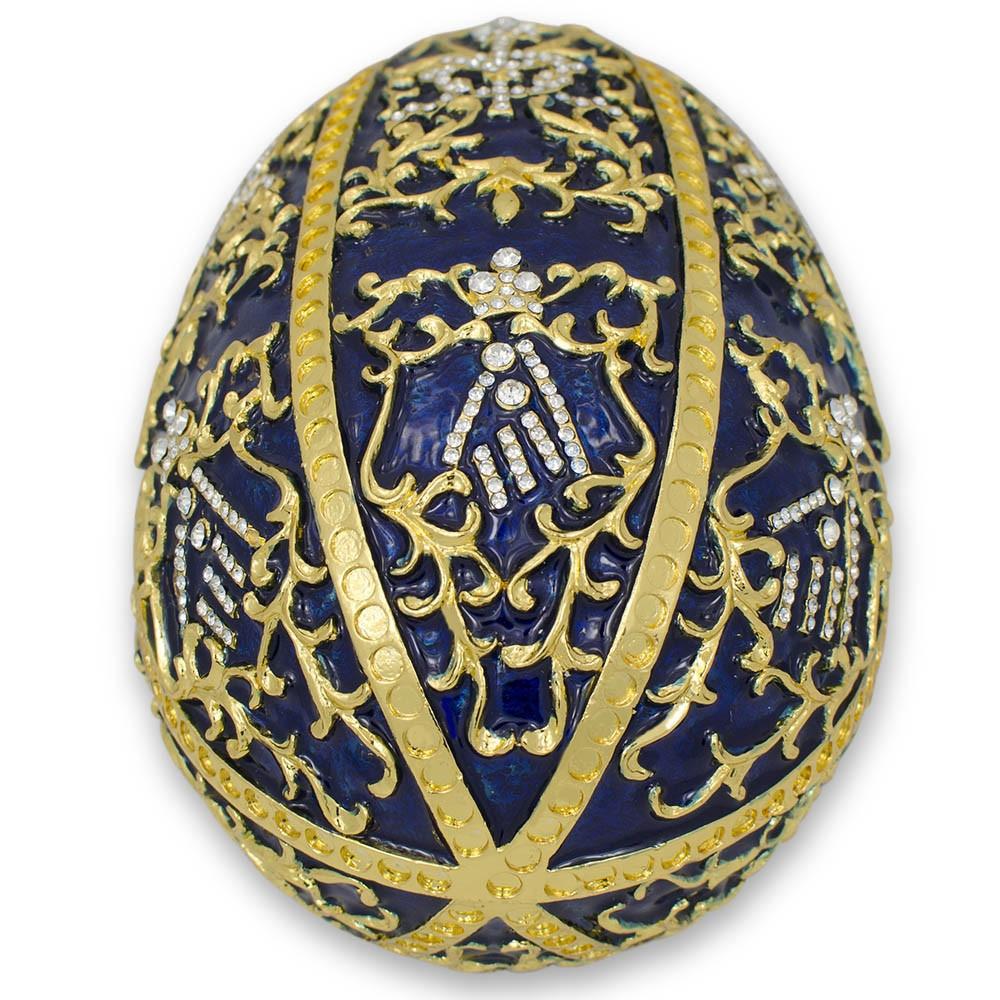 1895 Twelve Monograms Royal Imperial Metal Easter Egg BestPysanky
