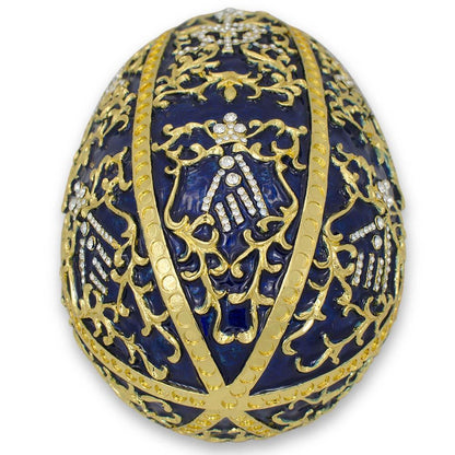 1895 Twelve Monograms Royal Imperial Metal Easter Egg BestPysanky
