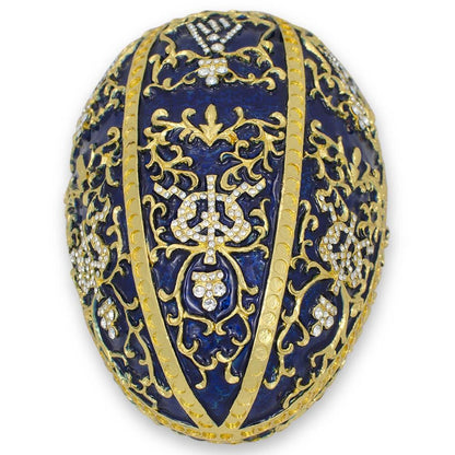 1895 Twelve Monograms Royal Imperial Metal Easter Egg BestPysanky